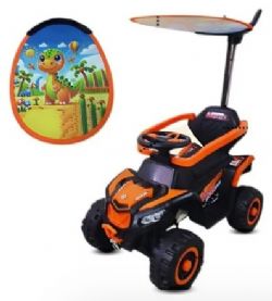 POUSSE-POUSSE VTT - AVEC POIGNÉE EN PLASTIQUE ET PETIT TOÎT ASST